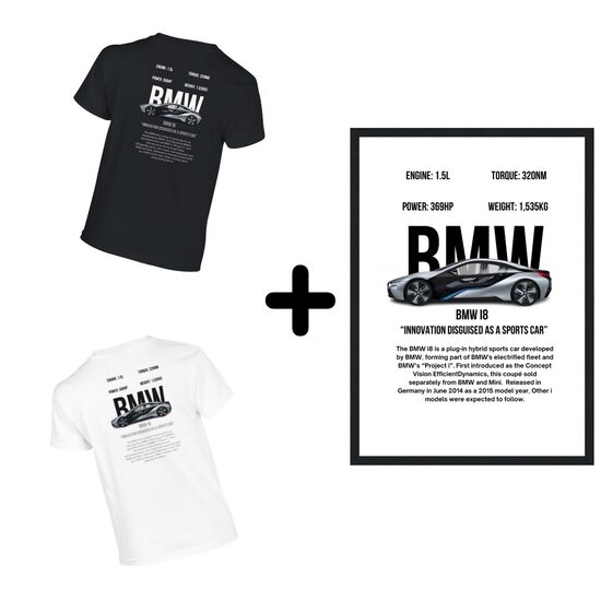 BMW i8 Bundle - Poster + Shirt